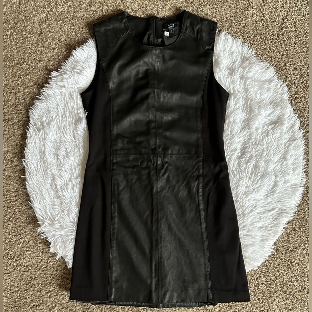 Sas Sportswear Leather Tank‎ Dress Black Womens Size 4